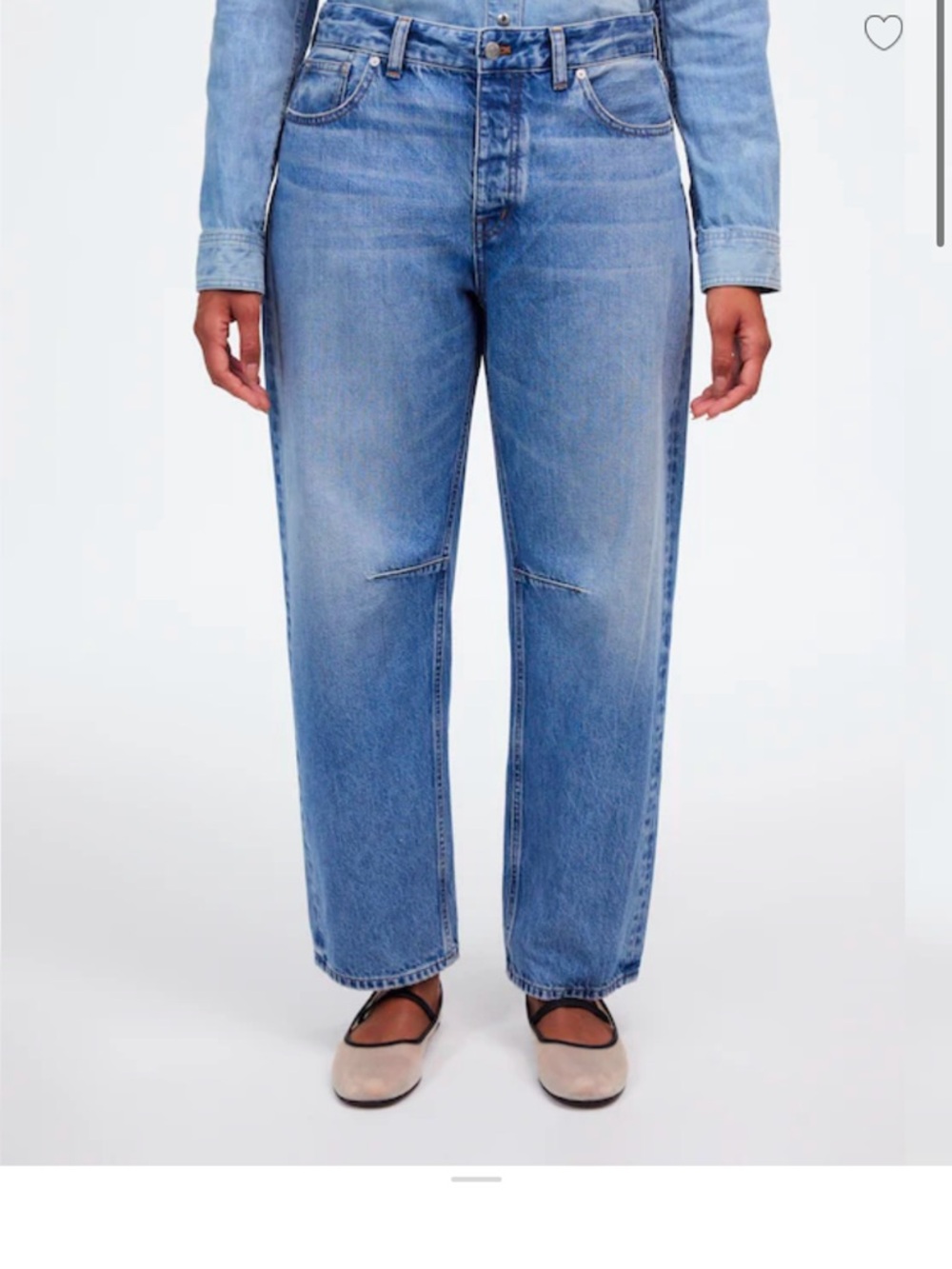 Madewell the petite curvy darted barrel leg Jean